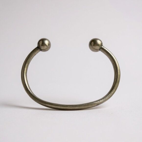 Vintage Sterling Silver 925 Cuff Bracelet Minimalist Ethnic Boho Grunge - Picture 1 of 7